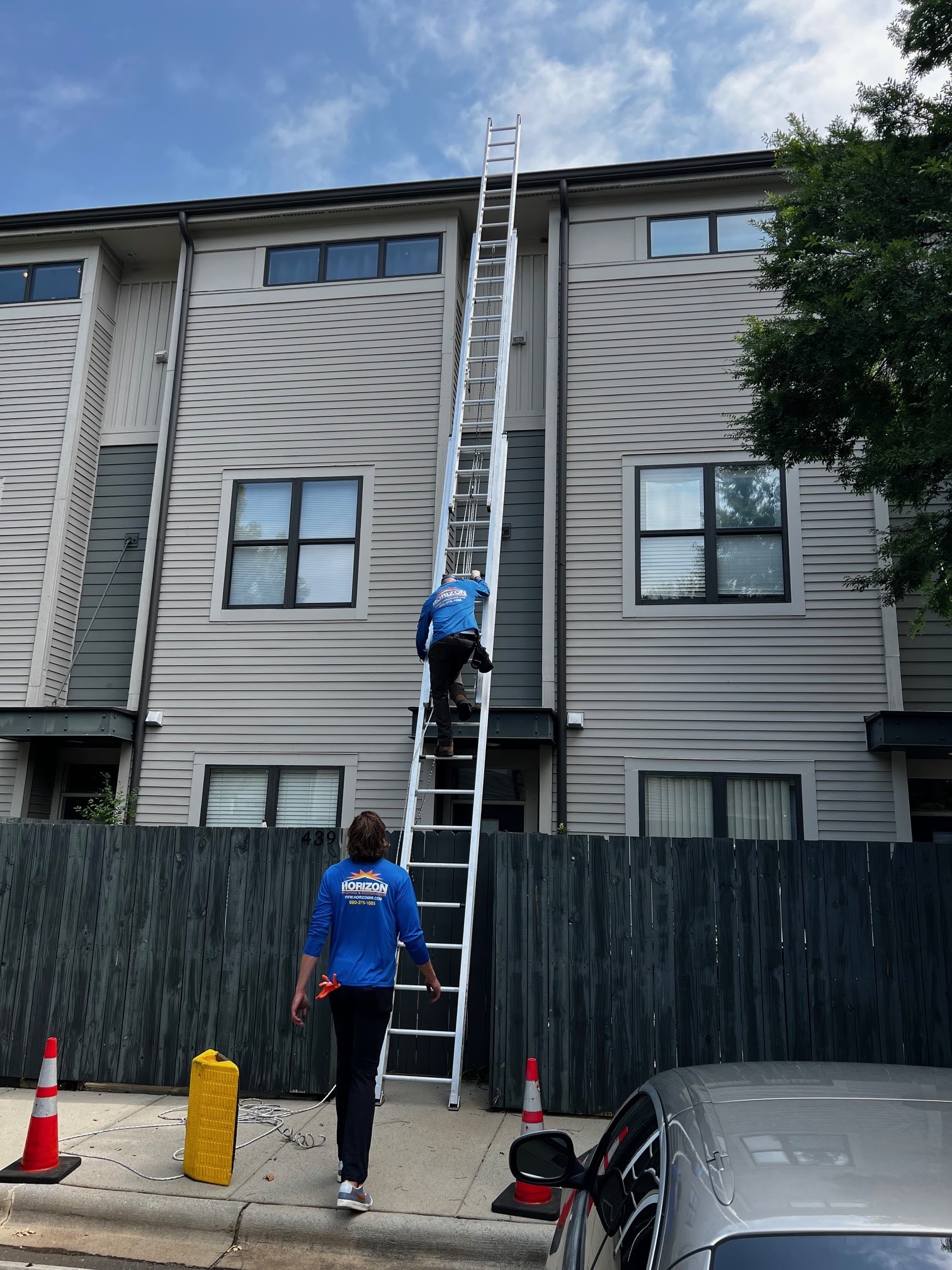 Finished gutter and downspout install